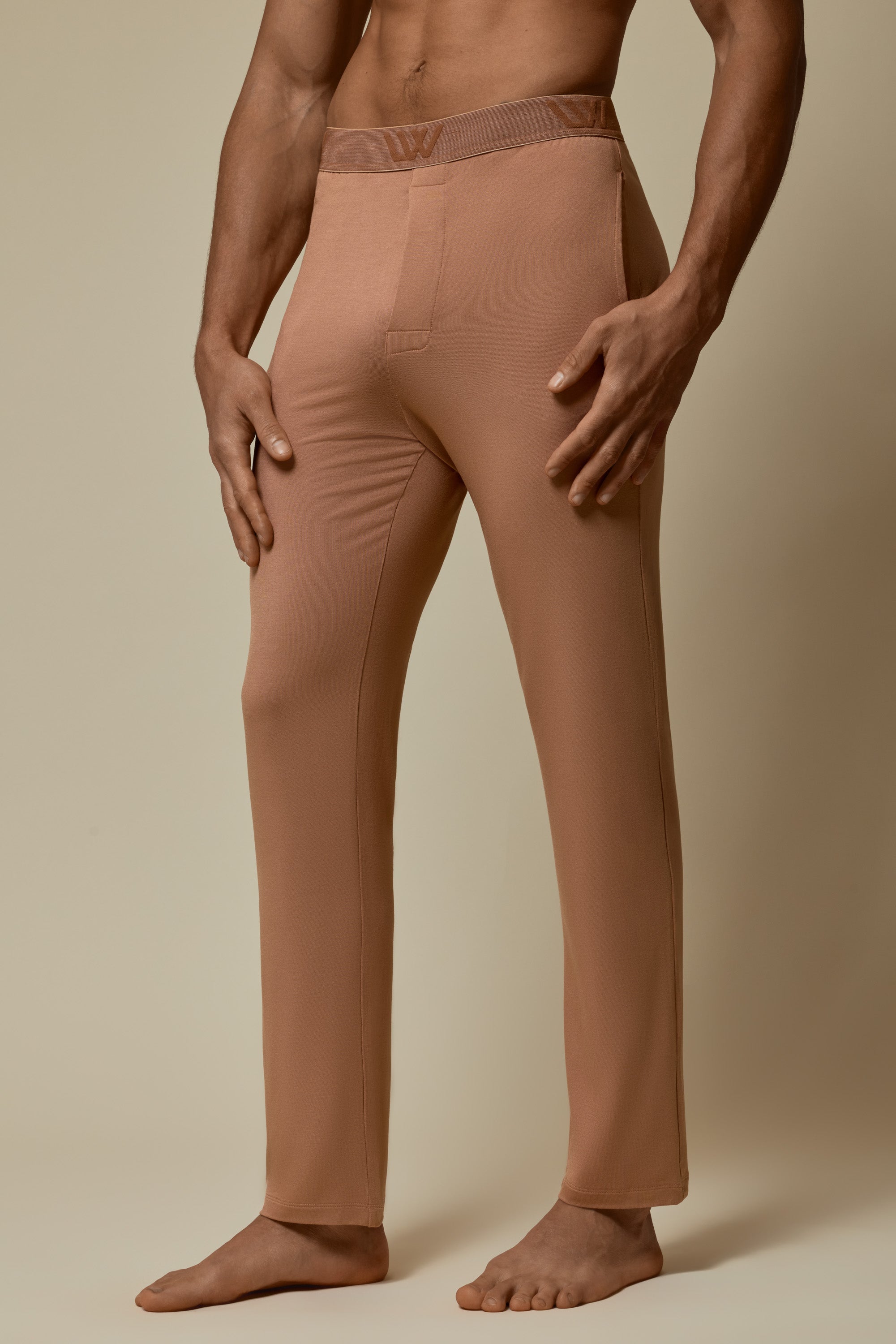 SECOND SKIN WAISTBAND PANT - MOCHA