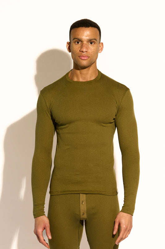 ESSENTIAL LONG SLEEVE TEE - OLIVE