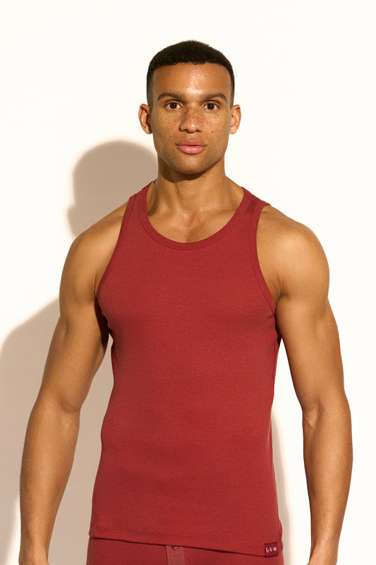 ESSENTIAL TANK TOP REGULAR FIT - BRANDY SNIFTER