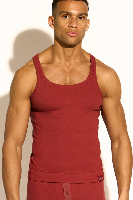 ESSENTIAL TANK TOP MODERN FIT - BRANDY SNIFTER
