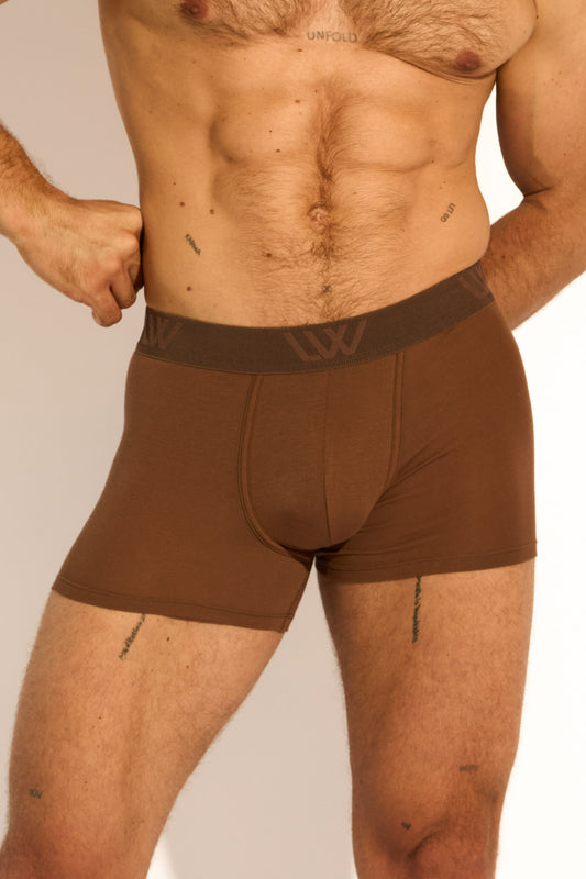 SKIN BOXER BRIEF - CACAO BROWN