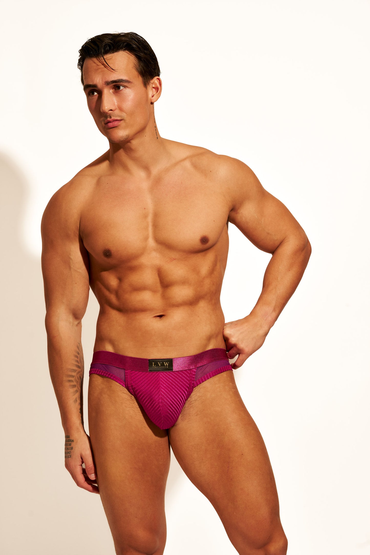 ALLURING MESH JOCKSTRAP - ROSE VIOLET