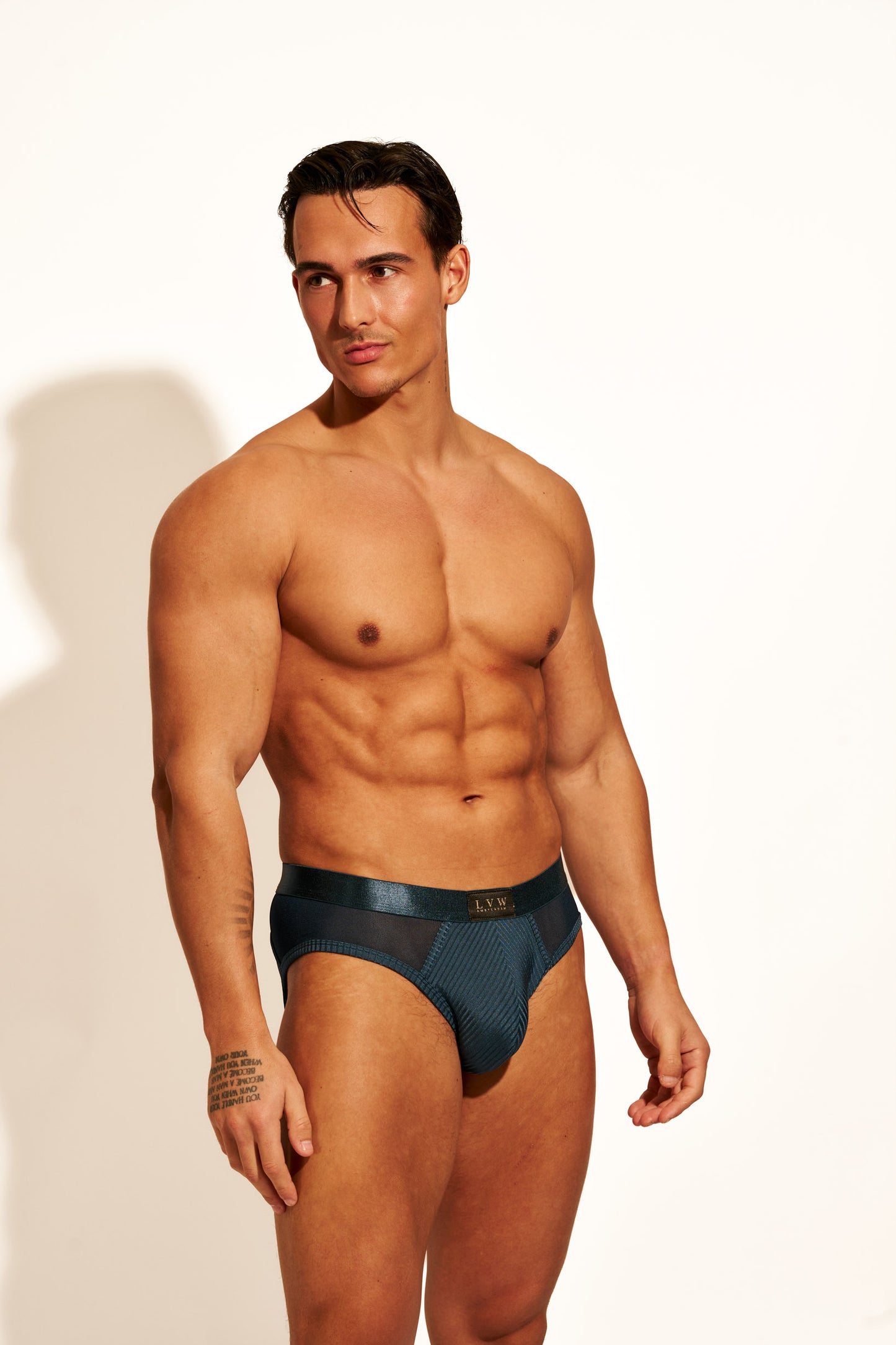 ALLURING MESH BRIEF - FRENCH NAVY