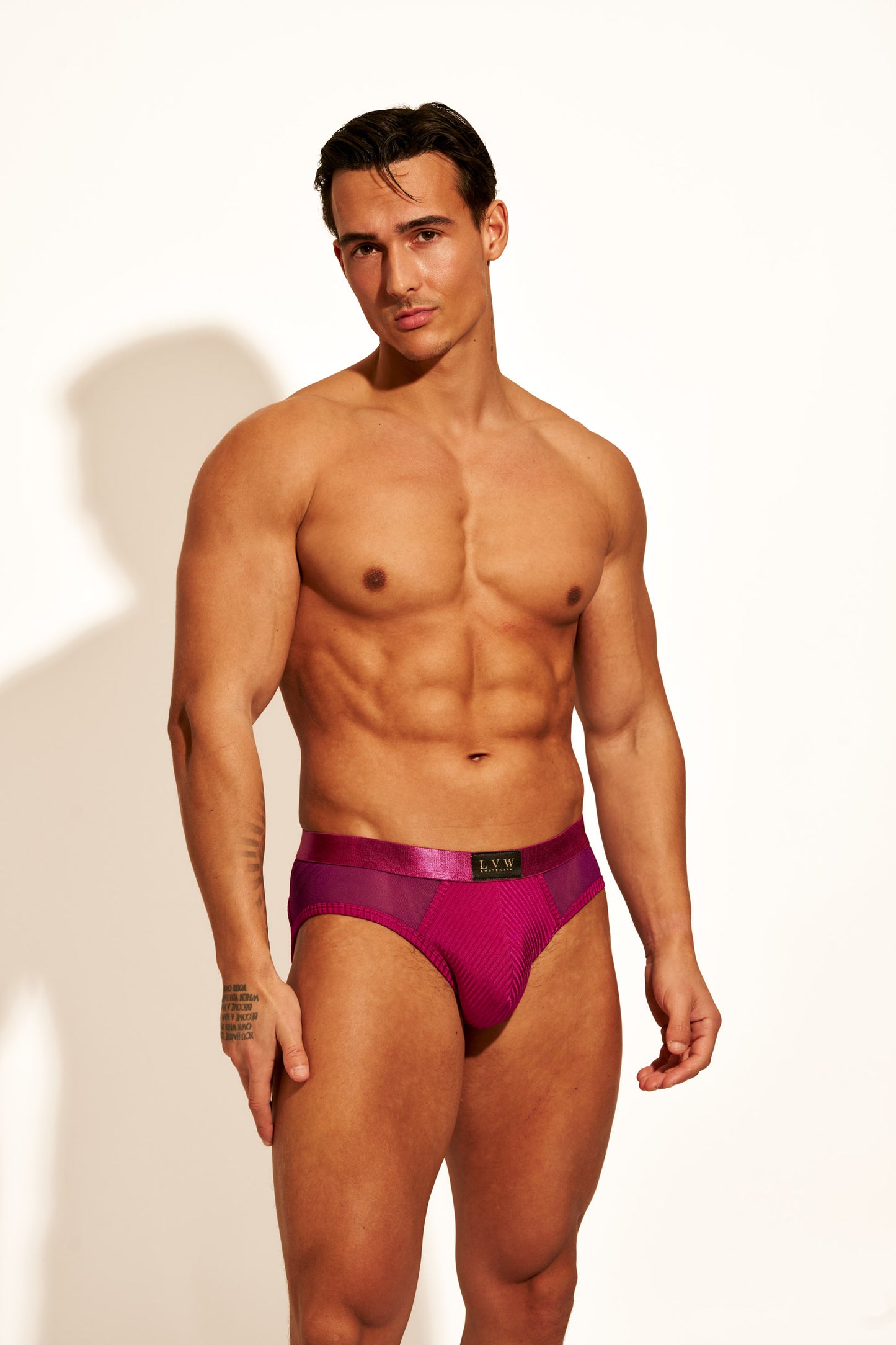 ALLURING MESH BRIEF - ROSE VIOLET