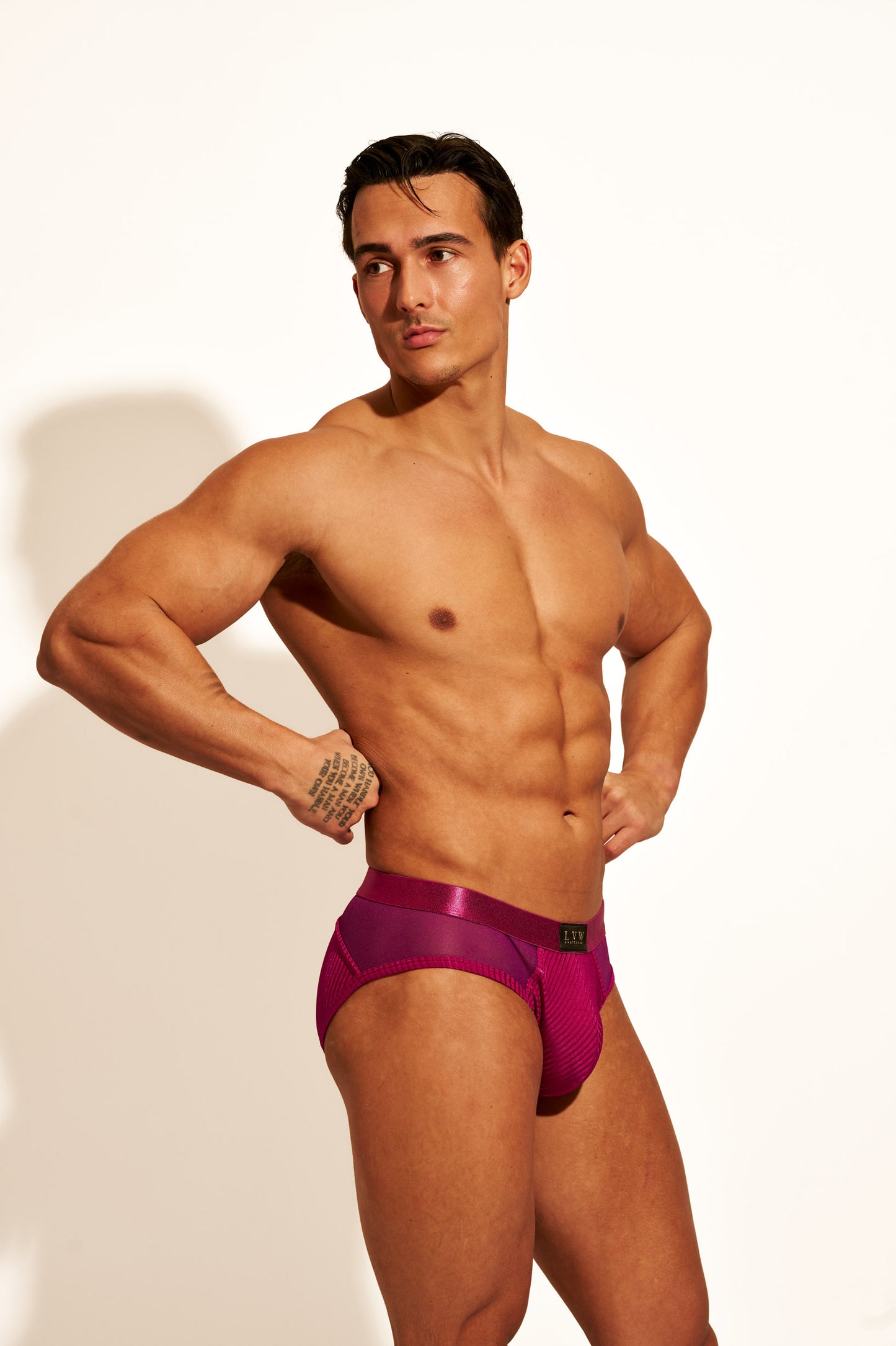 ALLURING MESH BRIEF - ROSE VIOLET