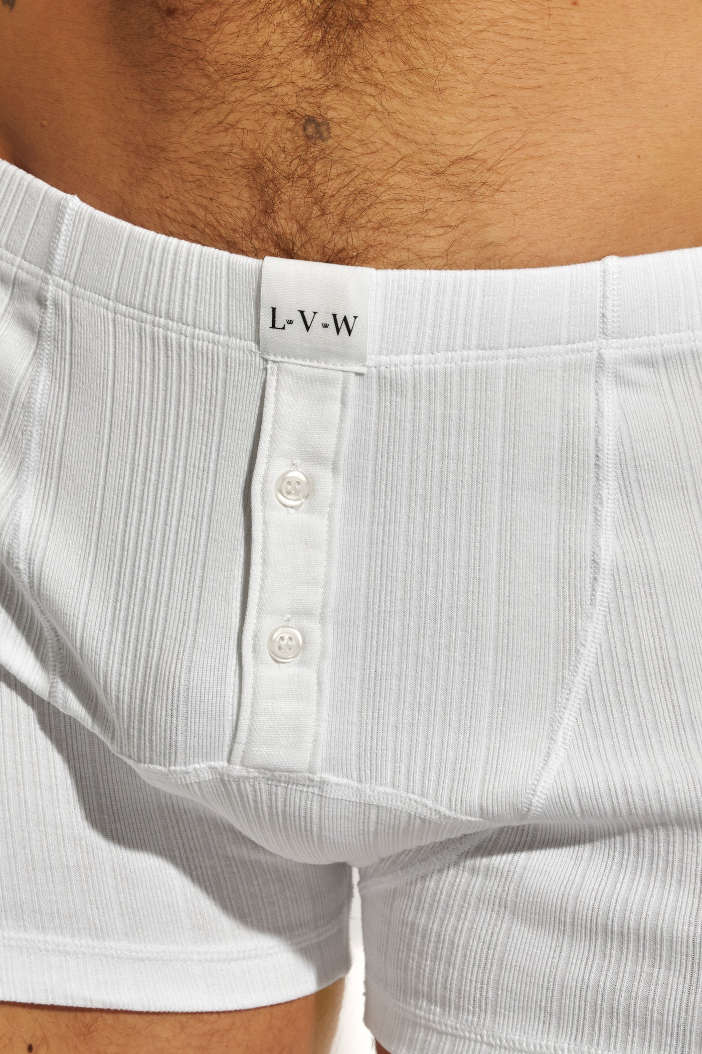 ESSENTIAL EXCLUSIVE BOXER BRIEF BUTTONS - WHITE