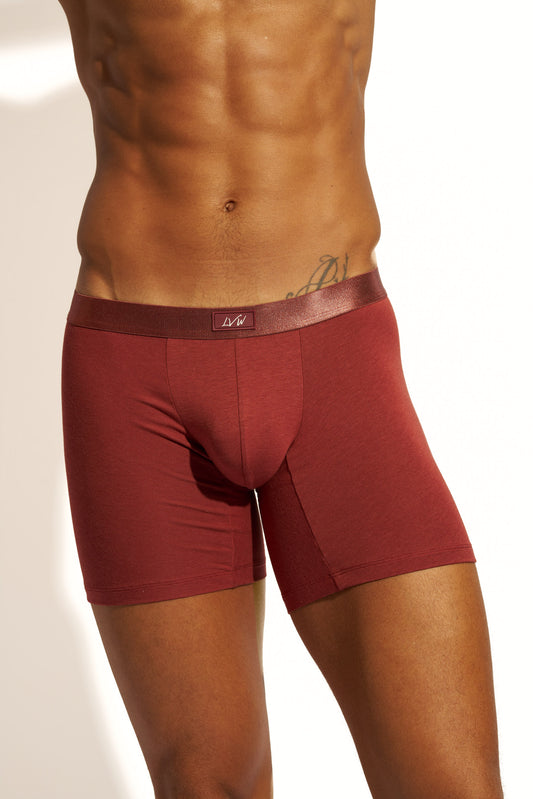 MINIMALISTIC SILK BOXER BRIEF LONG - BRANDY SNIFTER