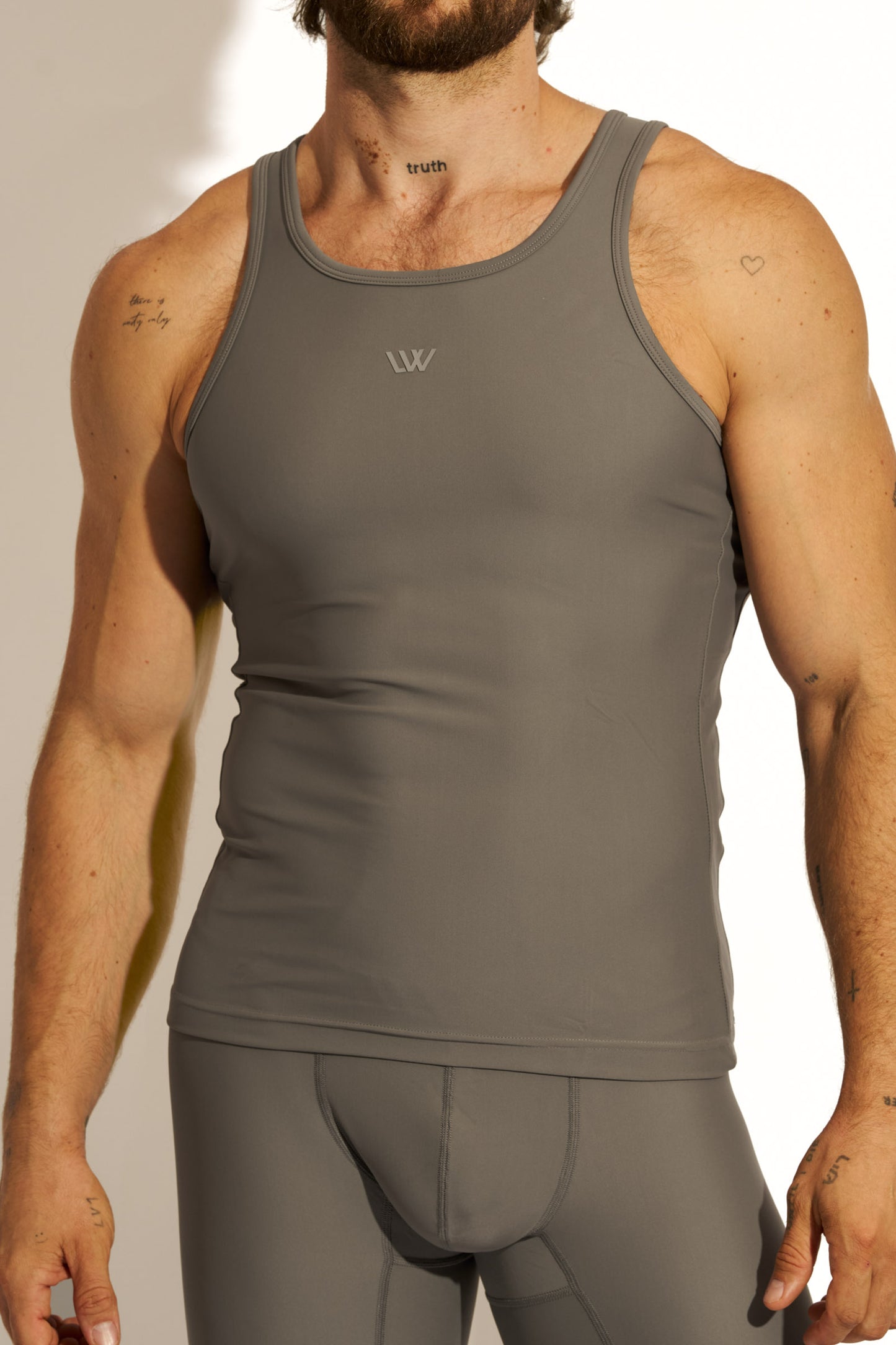SIGNATURE TANK TOP SLIM FIT - DARK GRAY