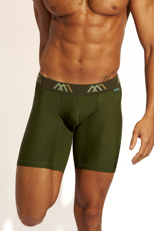 SIGNATURE HYBRID BIKER SHORT - ARMY GREEN