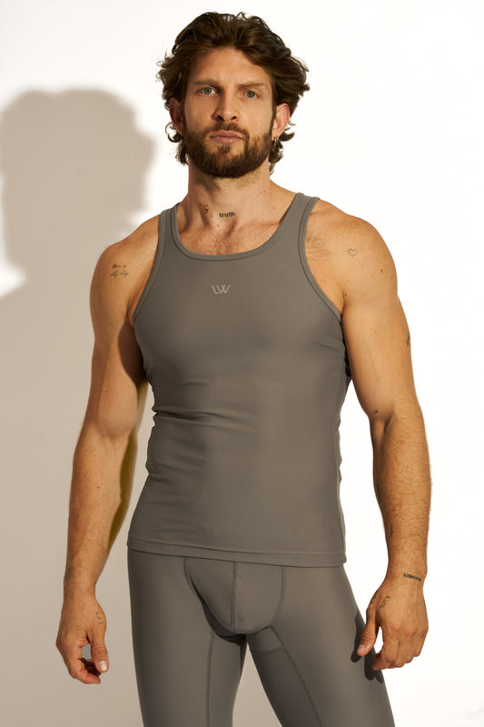 SIGNATURE TANK TOP SLIM FIT - DARK GRAY