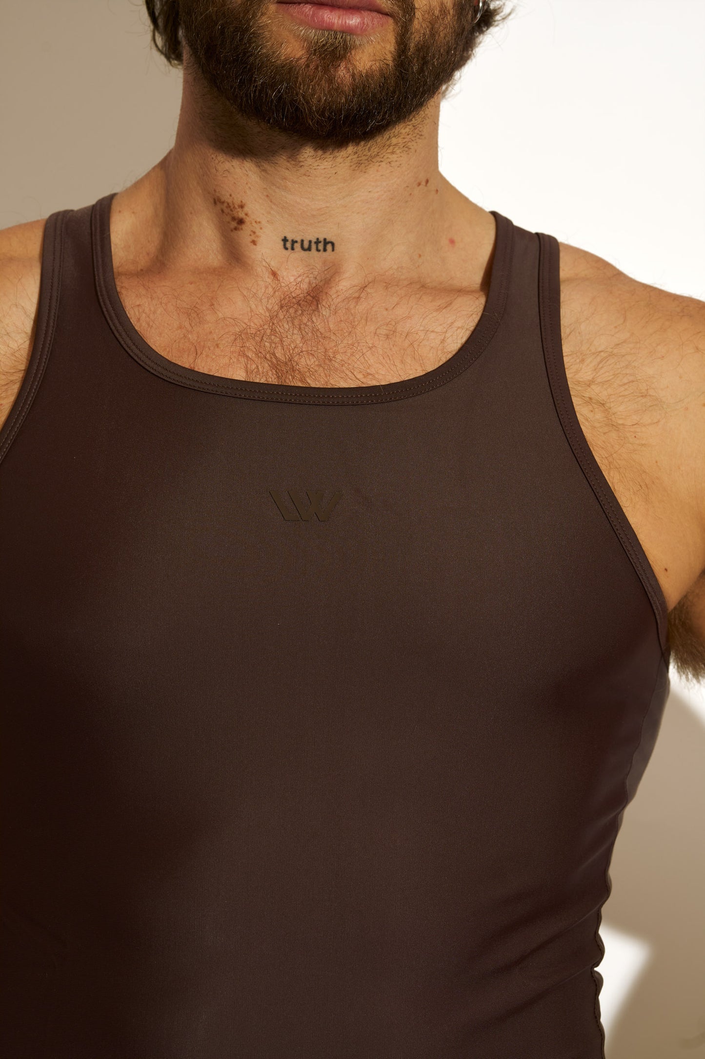 SIGNATURE TANK TOP SLIM FIT - ESPRESSO