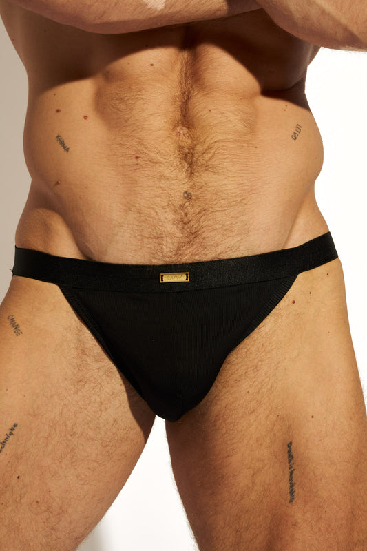 GOLD SPORT BRIEF - BLACK