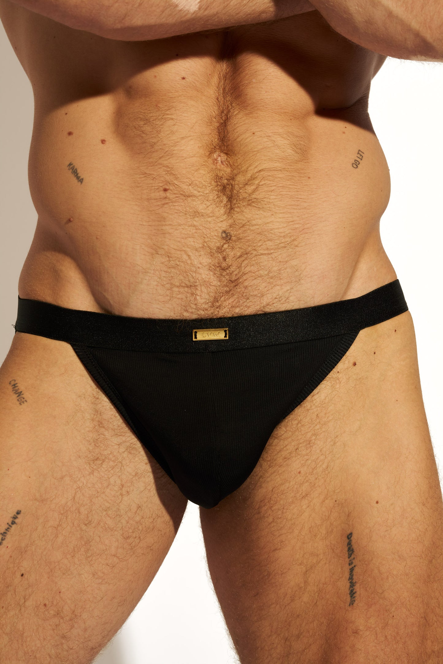 GOLD SPORT BRIEF - BLACK