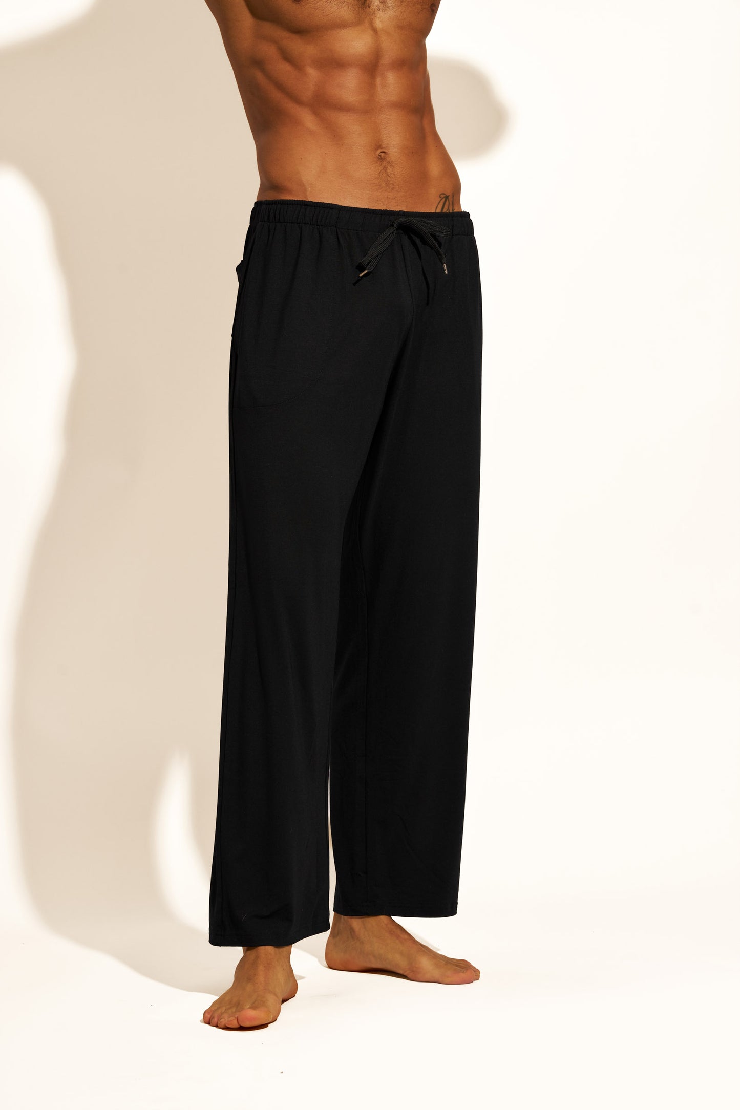 PREMIUM LOUNGEWEAR PANTS RELAXED FIT - BLACK