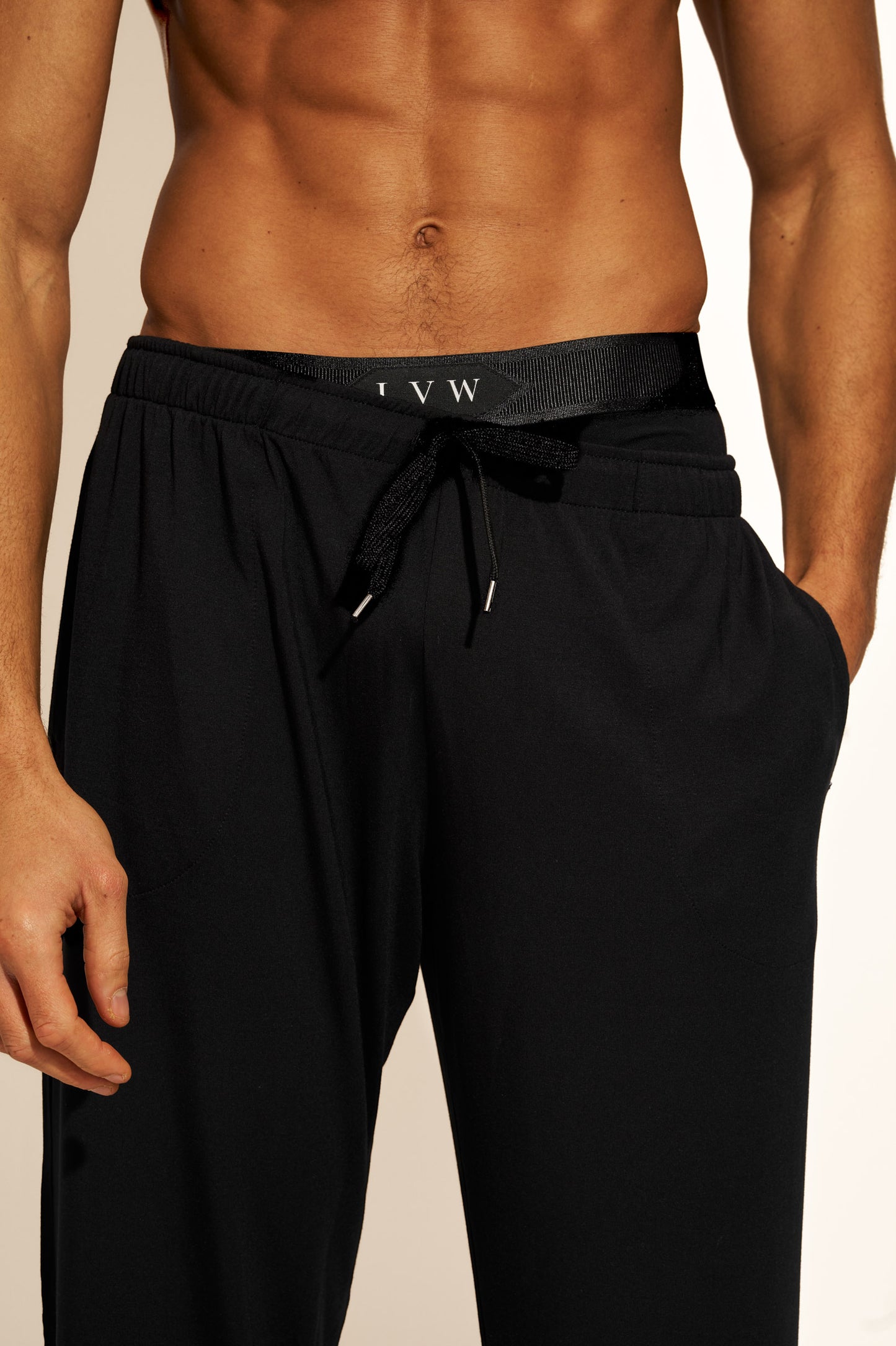 PREMIUM LOUNGEWEAR PANTS RELAXED FIT - BLACK