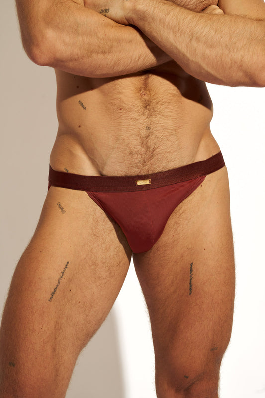 GOLD SPORT BRIEF - BRANDY SNIFTER