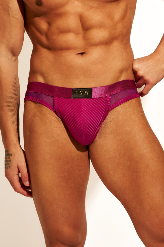 ALLURING MESH JOCKSTRAP - ROSE VIOLET
