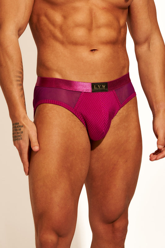 ALLURING MESH BRIEF - ROSE VIOLET