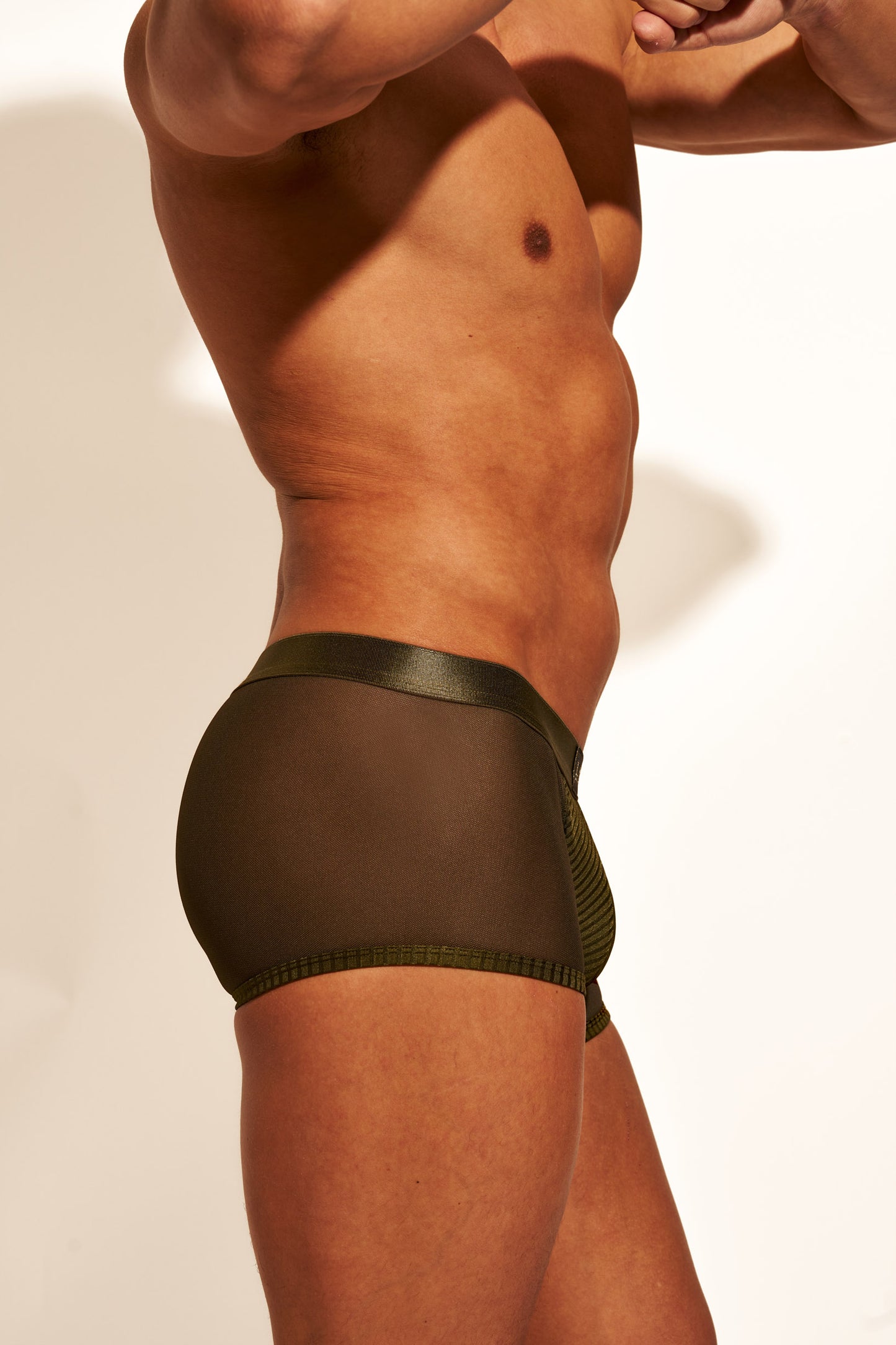 ALLURING MESH TRUNK - OLIVE