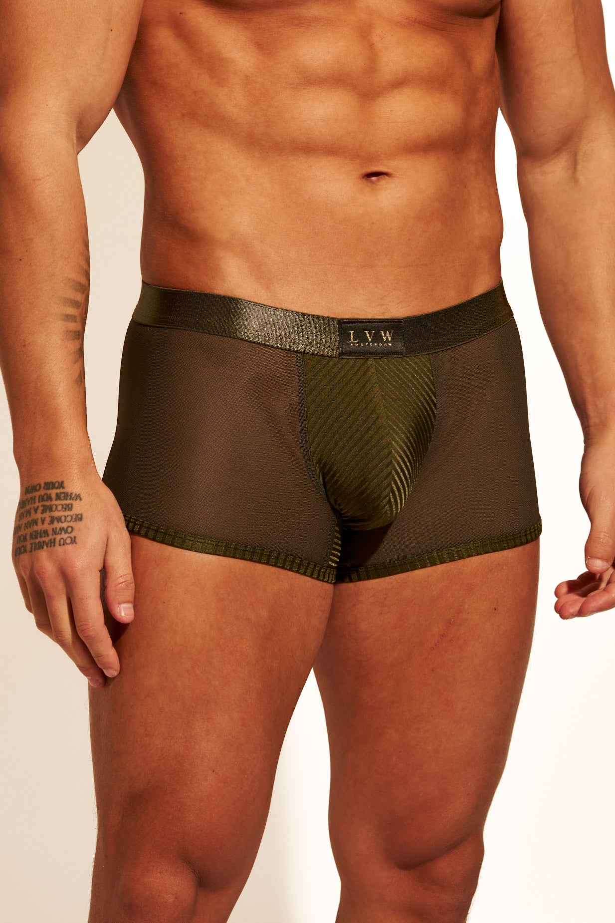 ALLURING MESH TRUNK - OLIVE