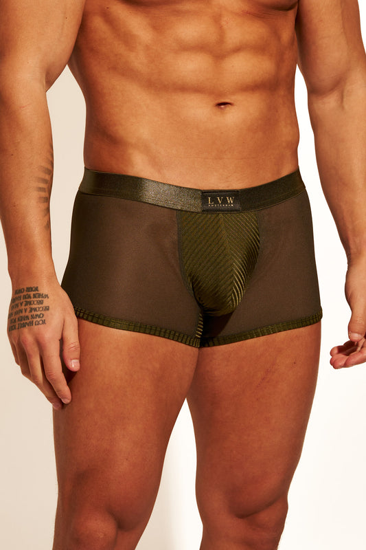ALLURING MESH TRUNK - OLIVE