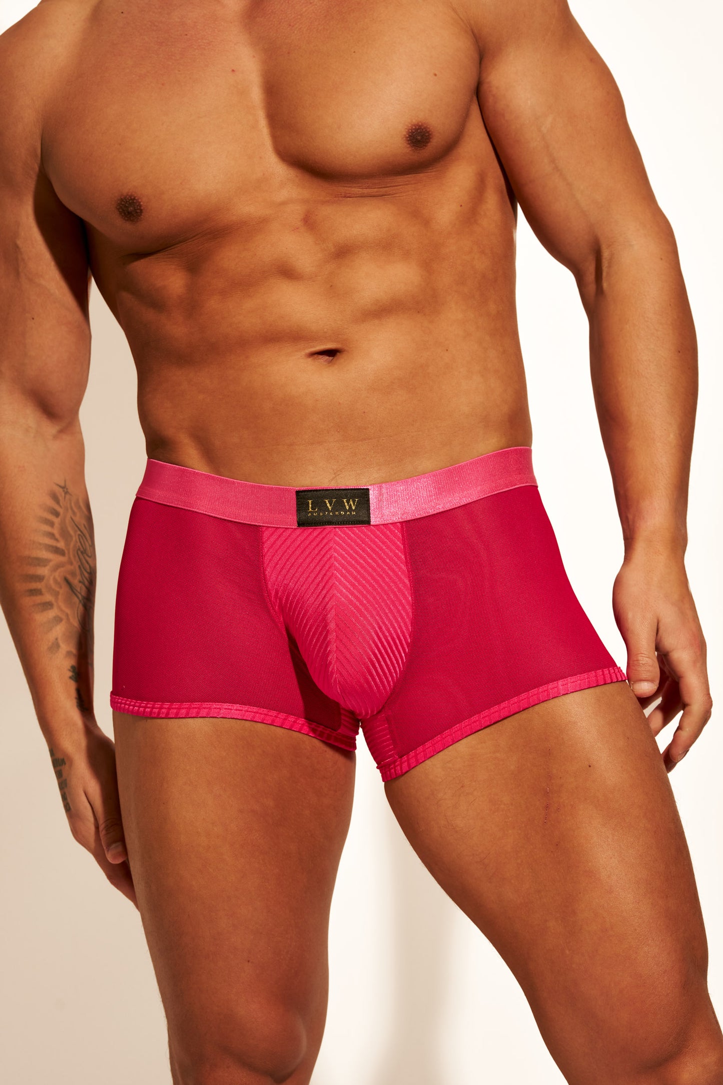 ALLURING MESH TRUNK - HOT PINK